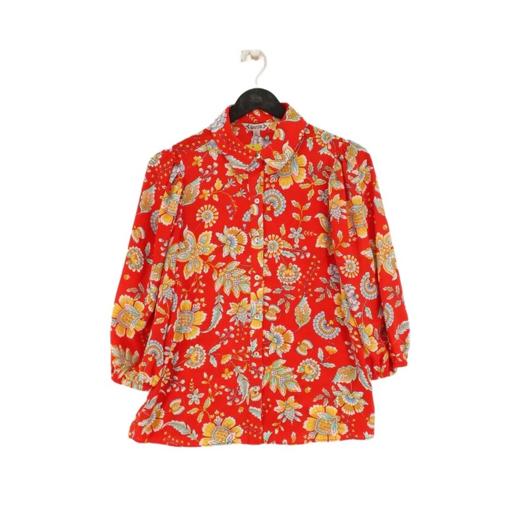 Floral Red Blouse